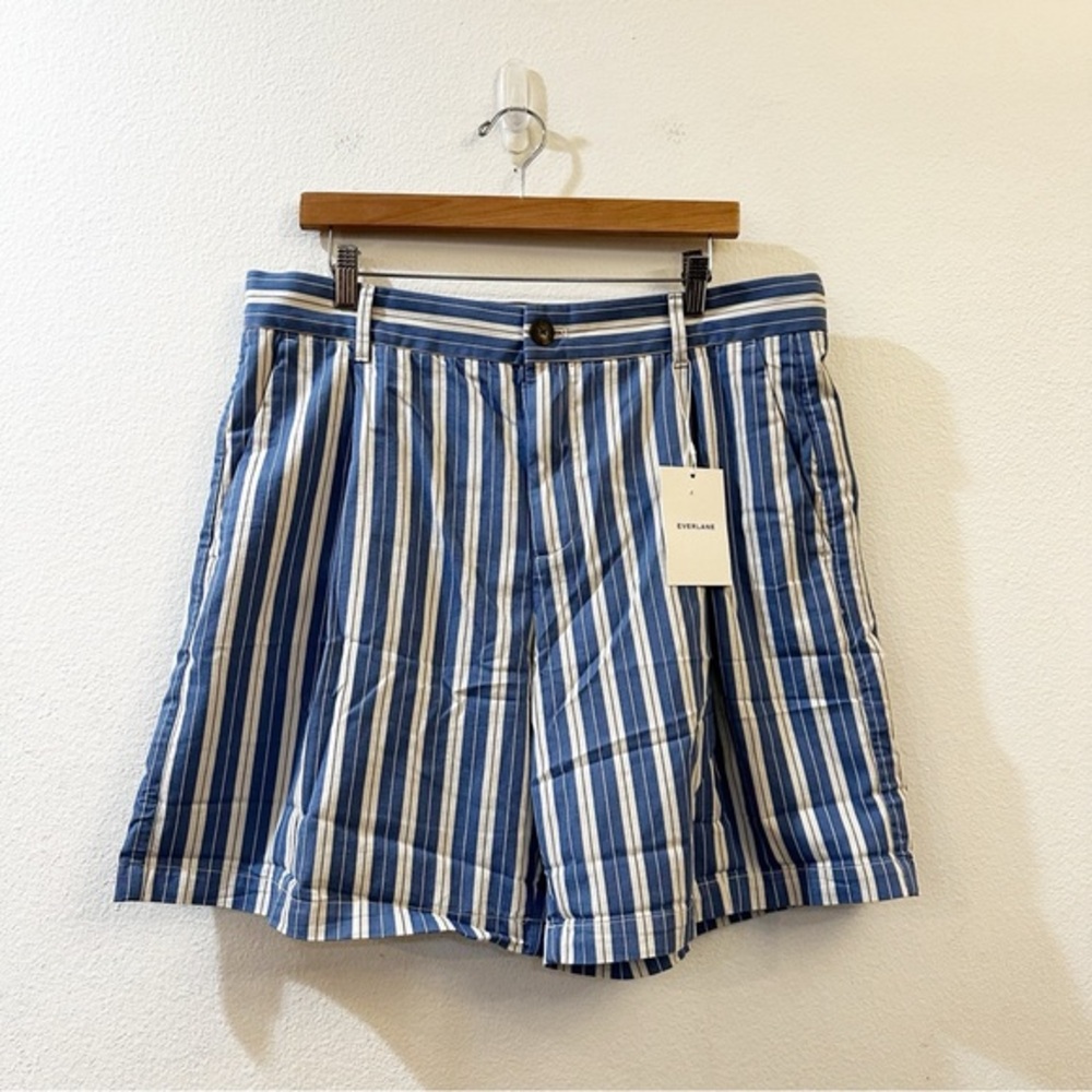 Everlane The Pleated‎ Chino Short in Dutch Blue/Natural Size 14 - Picture 4 of 12